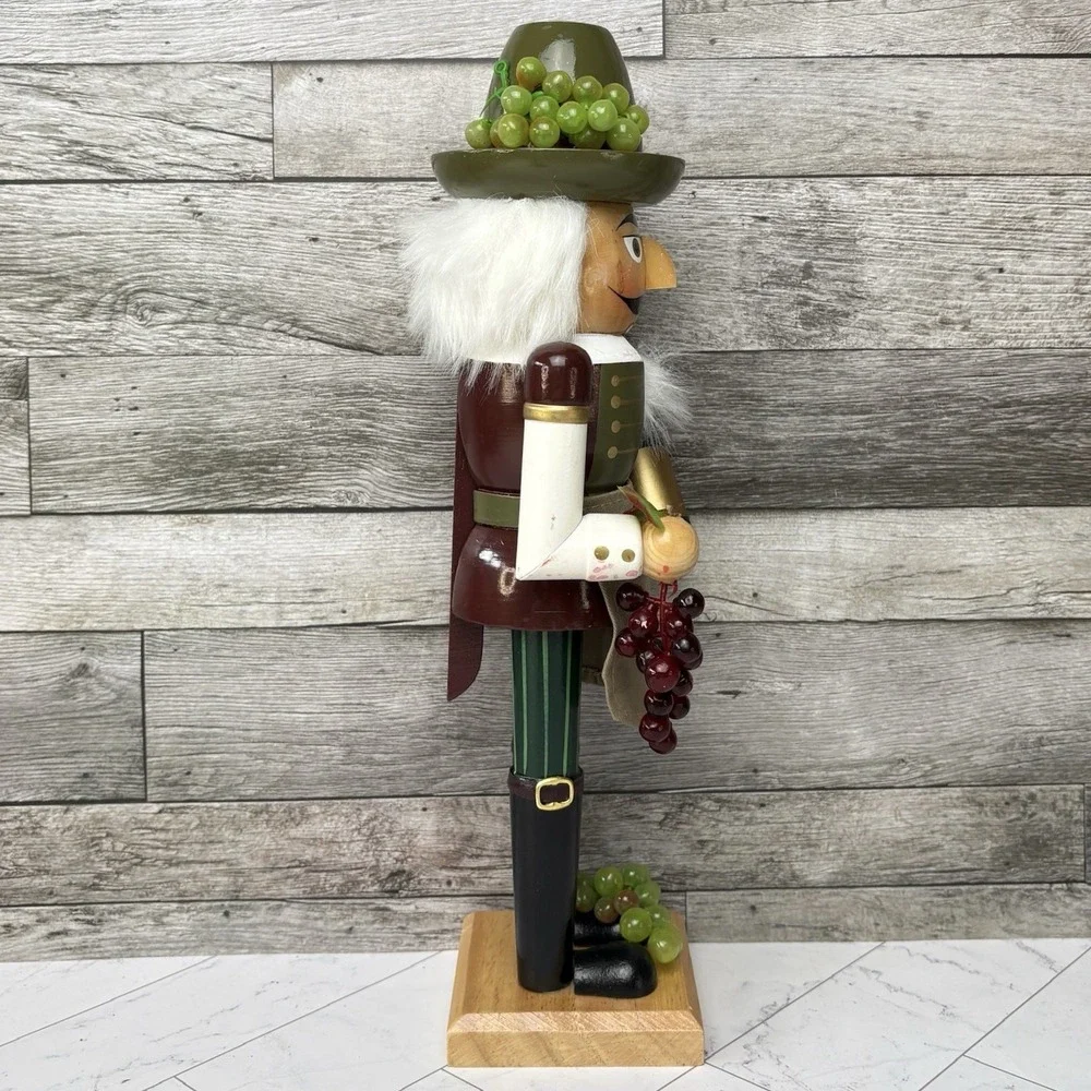 Kurt Adler Wooden Wine Grower Nutcracker 14
